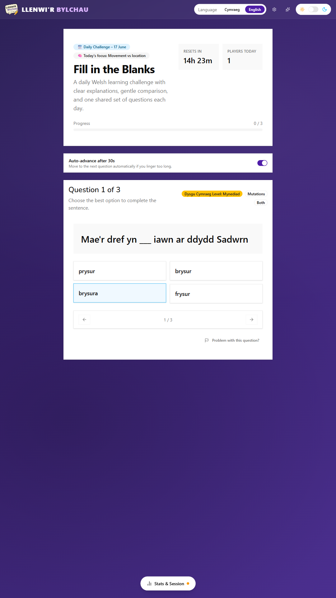 Llenwi Android tablet screenshot